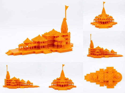 3D Printed Ram Mandir Miniature Temple – Premium Devotional Model