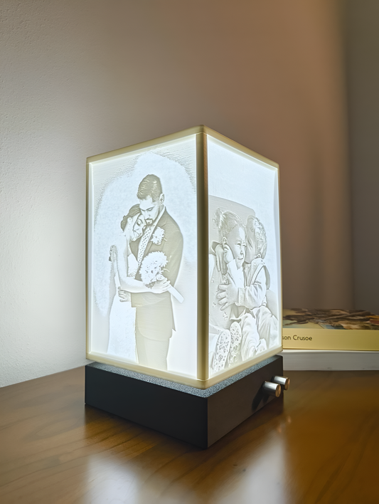 Custom 3D Photo Night Lamp – LED Personalized Lithophane