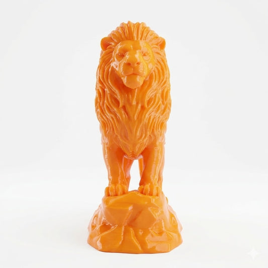 3d printed lion statue, royal lion decor, lion showpiece for home, lion statue for office, power symbol decor, vastu lion statue, decorative lion figurine