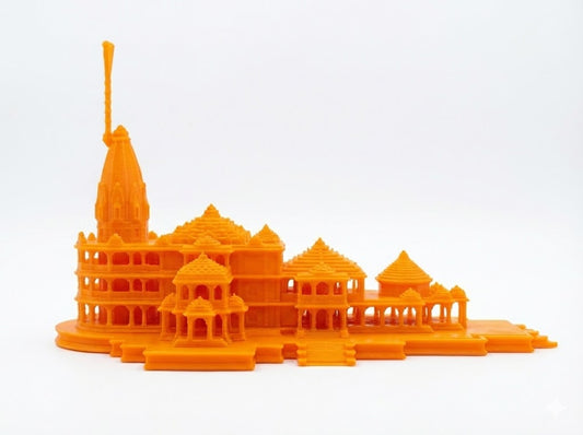 3D Printed Ram Mandir Miniature Temple – Premium Devotional Model